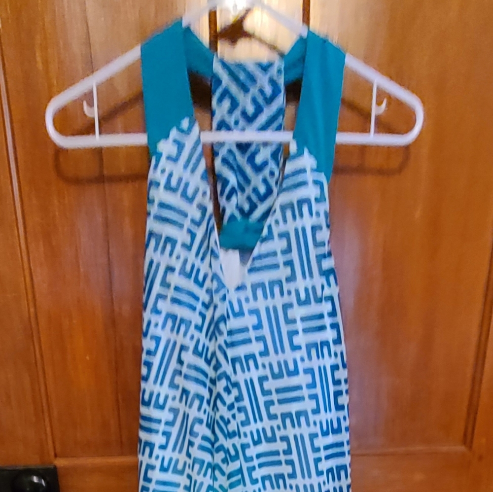 Teal, Blue‎ & White Sundress